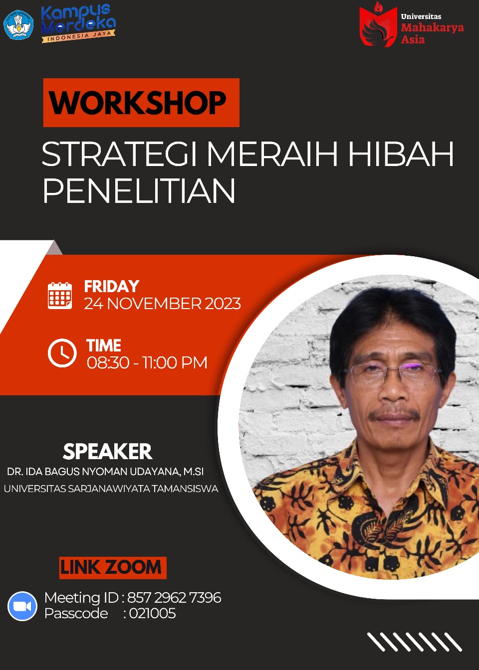 Universitas Mahakarya Asia Workshop Strategi Meraih Hibah Penelitian ...